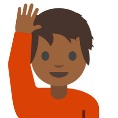 Waving Hand Emoji Character