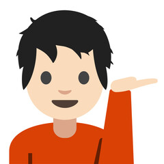 Person Tipping Hand Emoji - Pale Skin Tone
