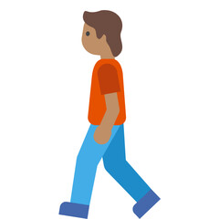Cartoon Person Walking (Side View)
