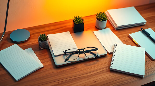 Modern Minimalist Office Desk Setup Clean Workspace Organization