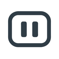 Pause Button Icon Representing Media Hold