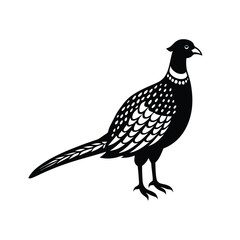 A pheasant silhouette vector art illustration