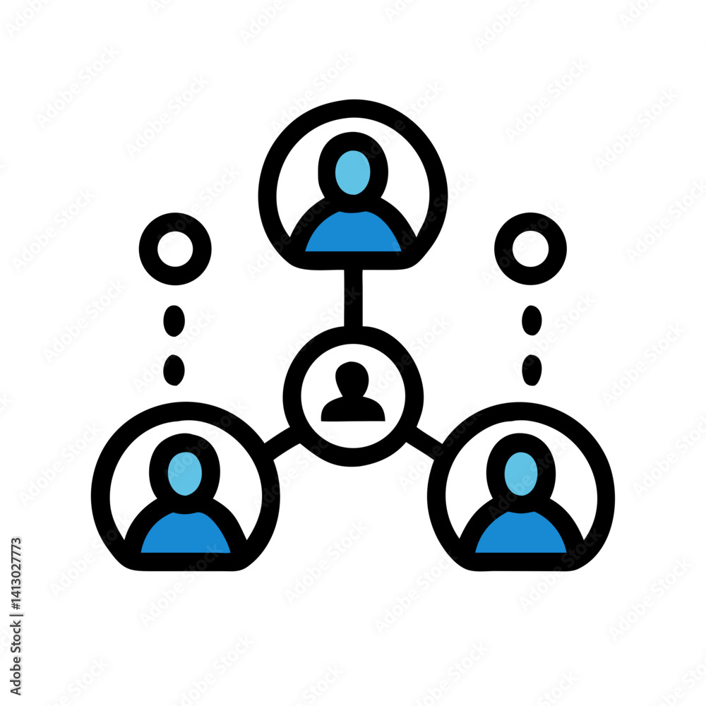 Aufkleber People Connection Icon Representing Business Networking