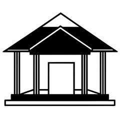 house on a white background