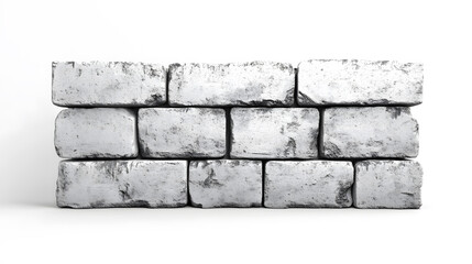Obraz premium A close-up image of a freshly constructed wall made of clean, white bricks arranged in neat rows.