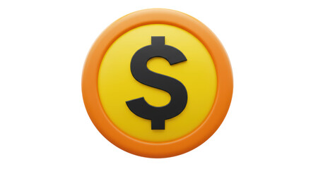 Isolated Dollar Coin