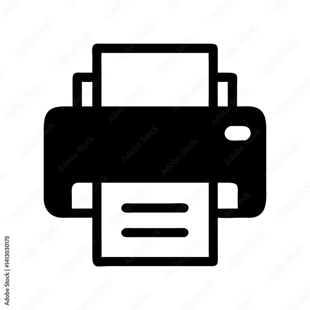 Poster printer icon representing document output device