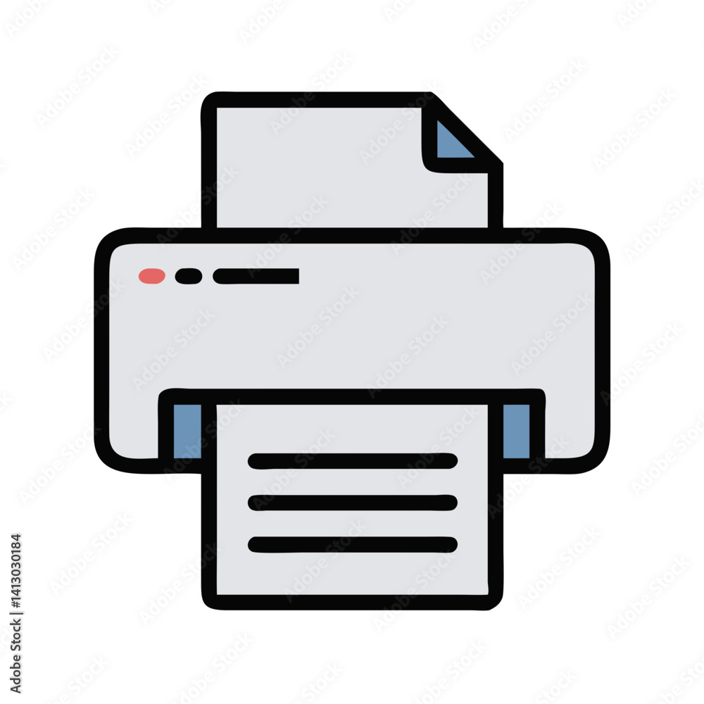 Poster printer icon representing document output device