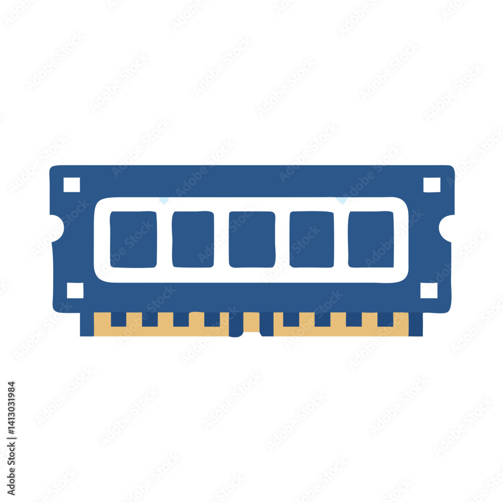 Poster RAM Module Icon Representing Computer Memory Hardware