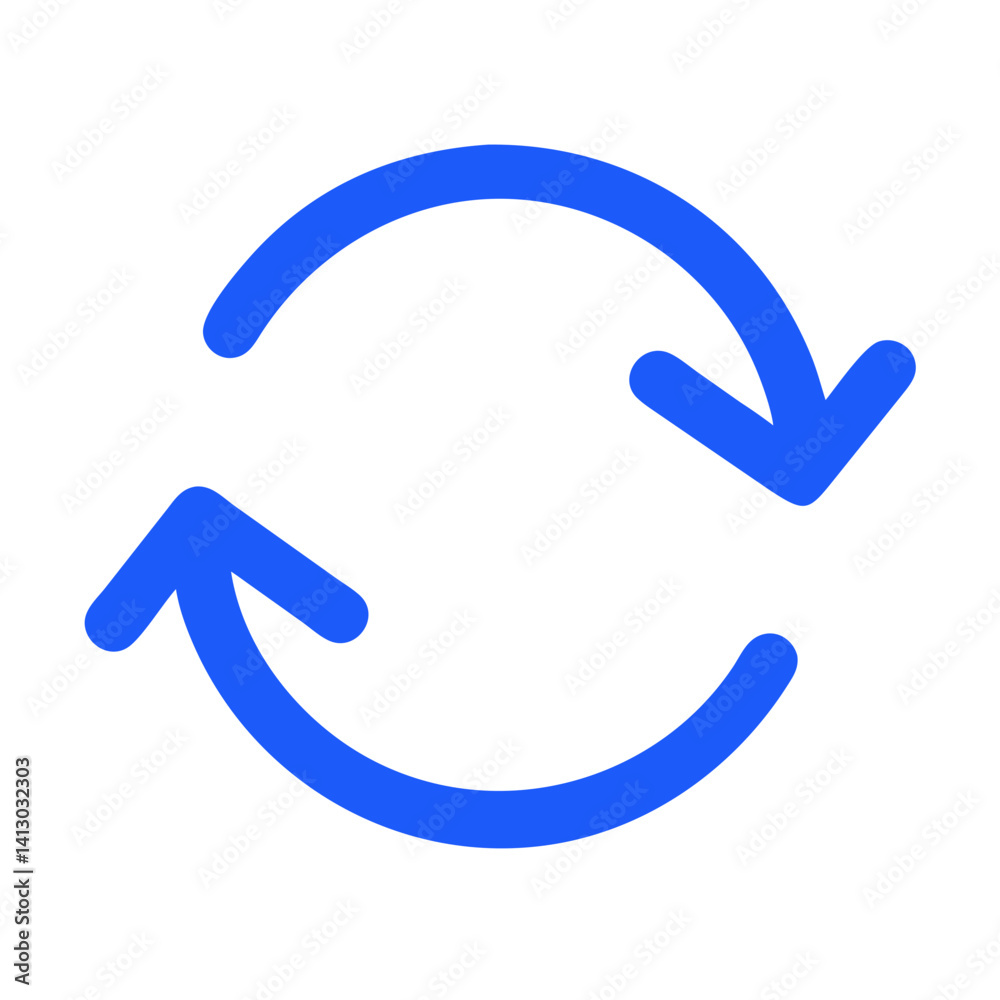 Poster Refresh Arrows Icon Representing Update or Sync Action