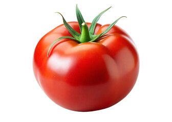 Fresh single red tomato. PNG element  isolated on white background