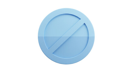 Isolated prohibition sign, restriction, stop