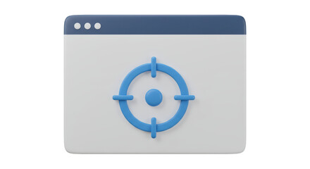 Isolated browser with target icon