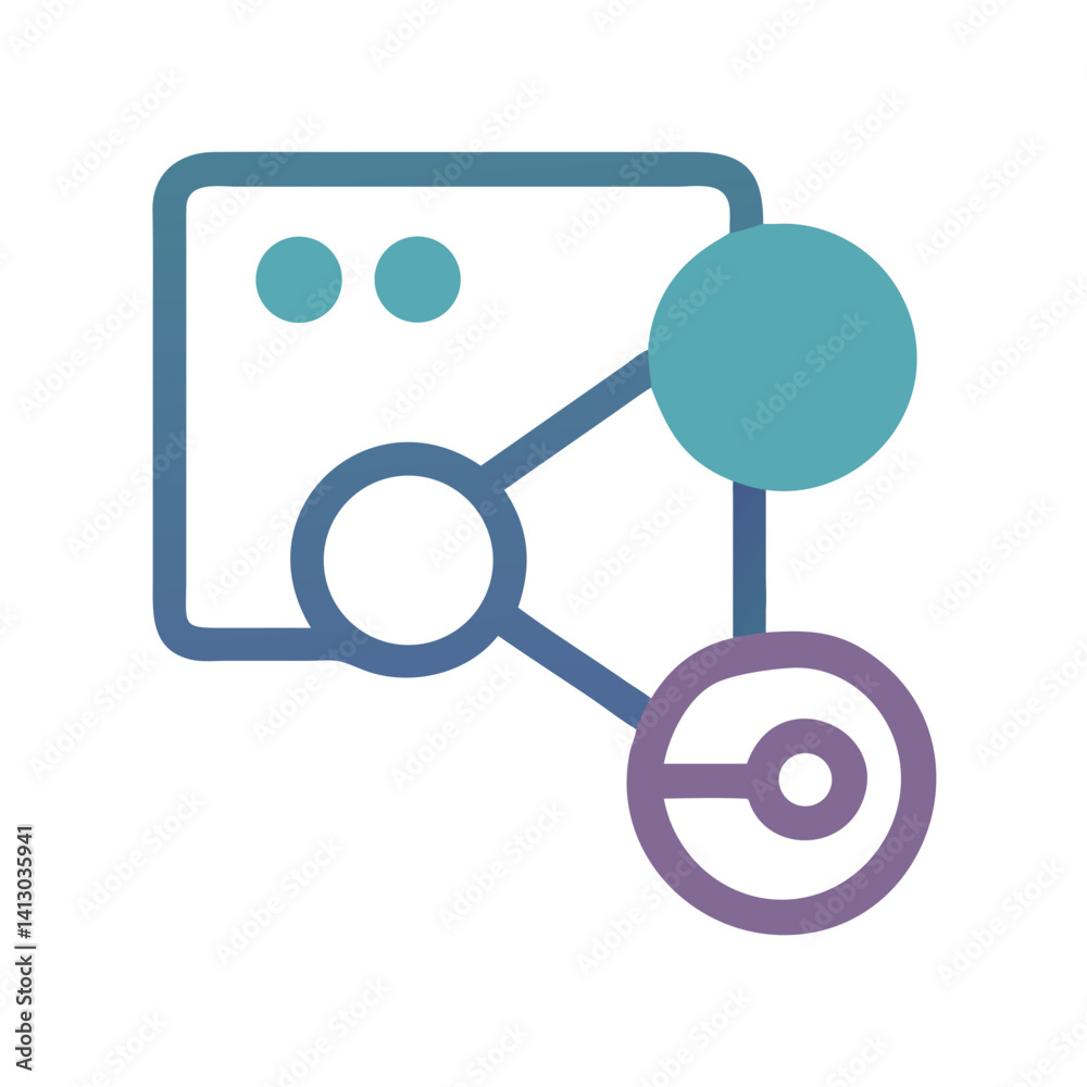 Poster Share Icon Representing Content Distribution
