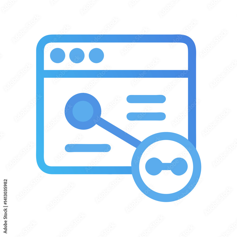 Poster share icon representing content distribution
