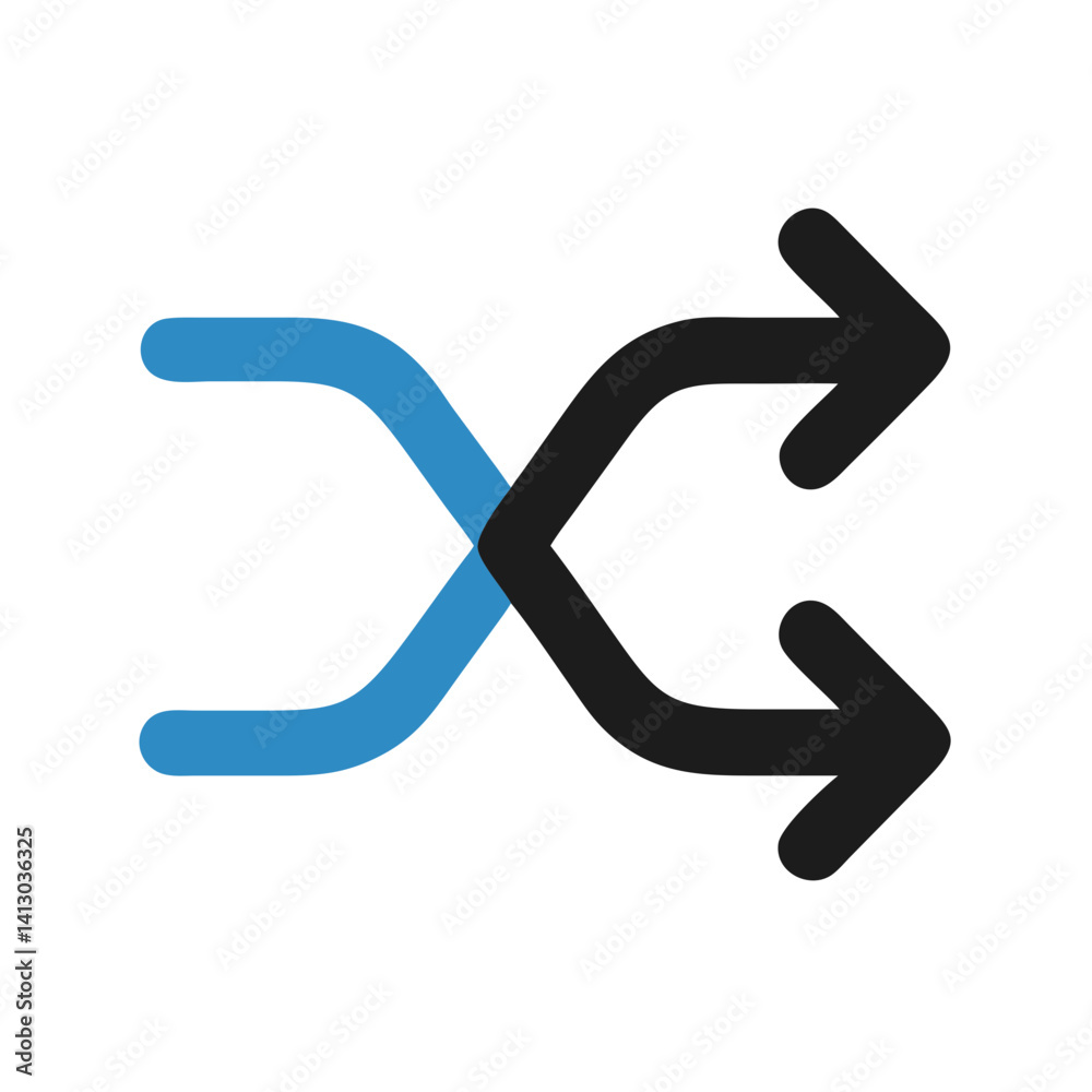 Leinwandbilder Shuffle Icon Representing Random Playback Function