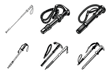 Carbon Fiber Hiking Stick svg