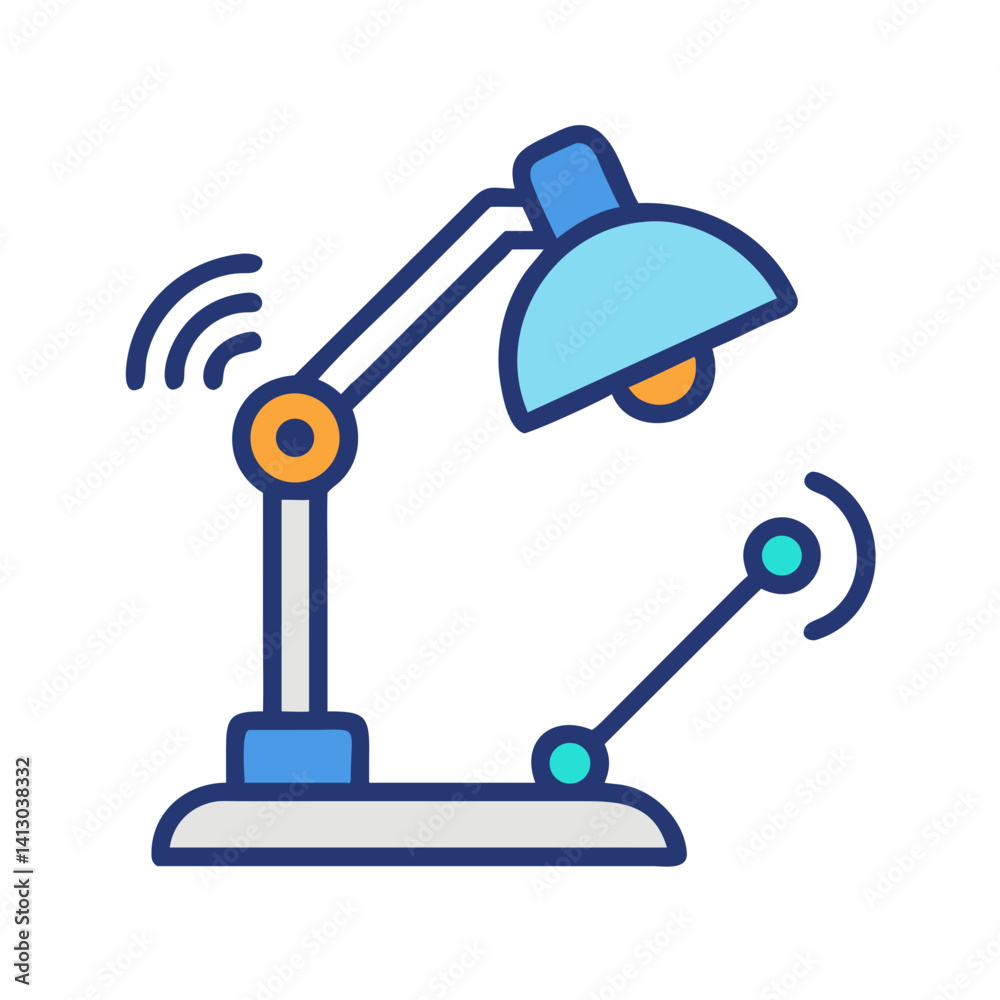 Poster smart desk lamp icon representing connected lighting control