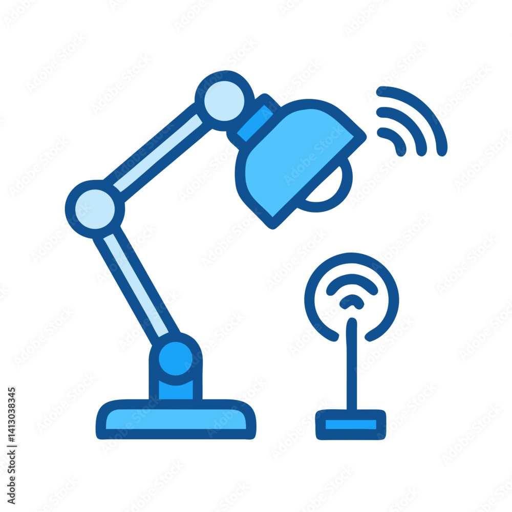 Poster smart desk lamp icon representing connected lighting control