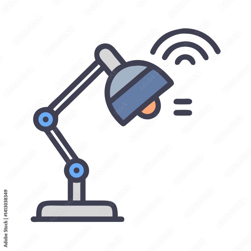 Poster smart desk lamp icon representing connected lighting control
