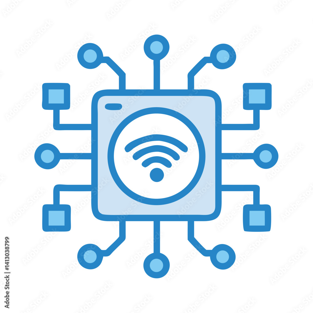 Aufkleber smart home hub icon representing centralized device control