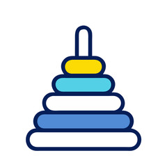 Obraz premium Stacking Rings Icon Representing Baby Coordination