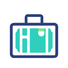 Obraz premium Suitcase Icon Representing Travel Luggage Storage
