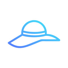 Fototapeta premium Summer Hat Icon Representing Vacation Style