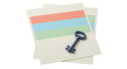 Isolated Key with Paper