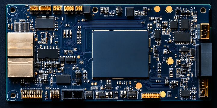 Circuit Board Top-Down View