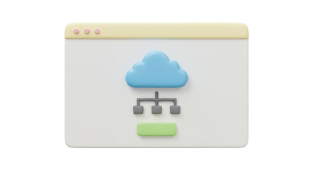 Isolated Cloud with Network Connections on Browser Window