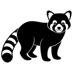 Animal Red Panda silhouette vector illustrator 