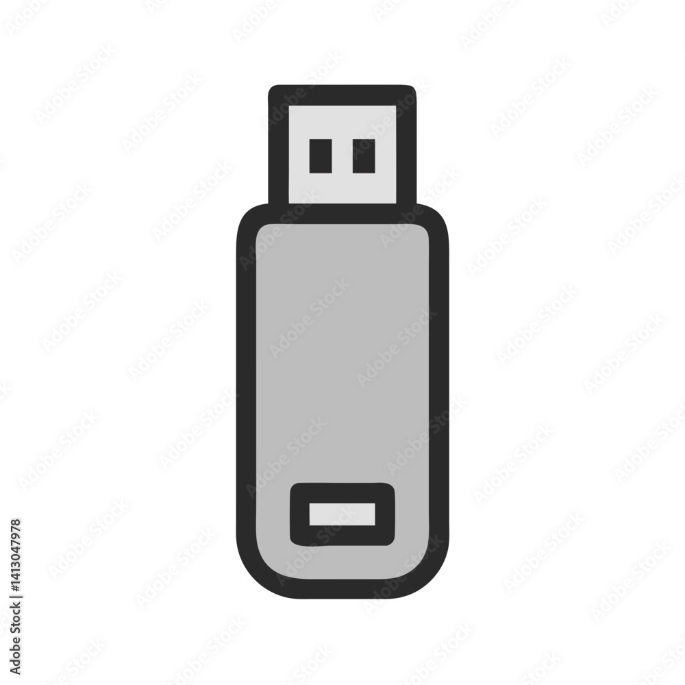 Fototapete usb drive icon representing portable storage device and data transfer tool