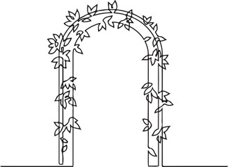 Wedding Flower Arch Isolated
