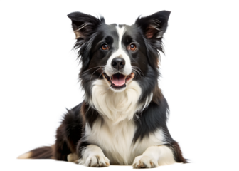  Border Collie Dog isolated on white background