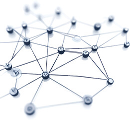An isolated digital network on white background, vector, png