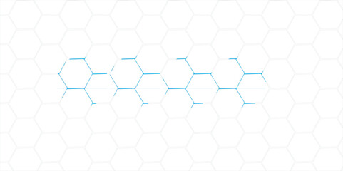 Blue hexagon pattern background with a geometric honeycomb design