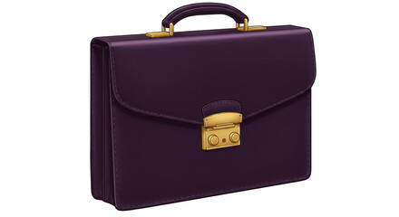 Isolated Leather Briefcase