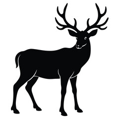 Elk Deer Wildlife Vector Illustration
