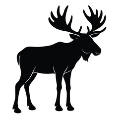 Alces Wildlife Silhouette Vector