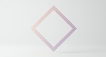 Blank diamond shape background minimalist graphic design element