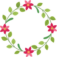 floral frame with flowers