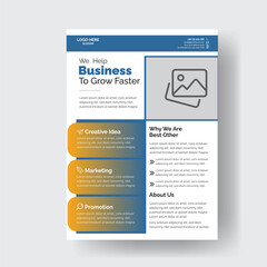 Obraz premium Creative & Modern Business Flyer Corporate Poster Brochure Cover Template 