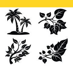 Tree Silhouette Vector Bundle | Nature, Forest & Botanical Elements Pack