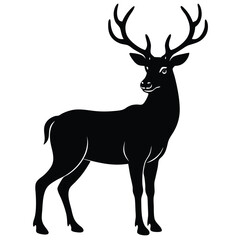 Red Deer Wildlife Illustration