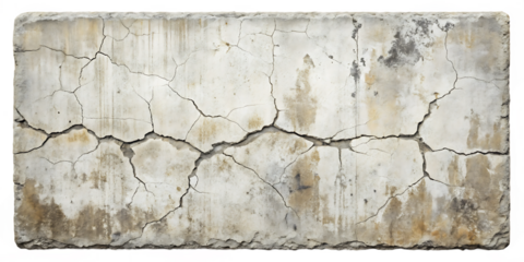 Abstract Grunge Concrete Wall Distressed Texture with Cracks isolated on white background