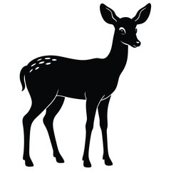 Roe Deer Silhouette Illustration
