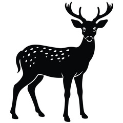 Sika Deer Forest Illustration