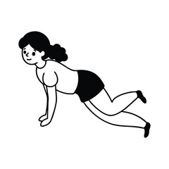 vector illustration of a woman