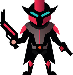 ninja warrior vector illustration